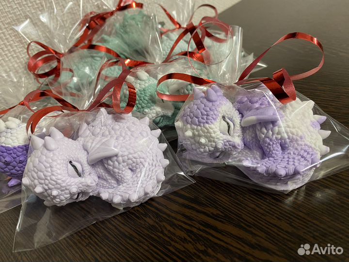 Дракон, символ 2024 года. Мыло ручной работы