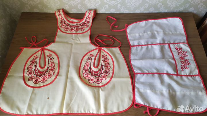 Фартук женский кухонный СССР вышивка винтаж