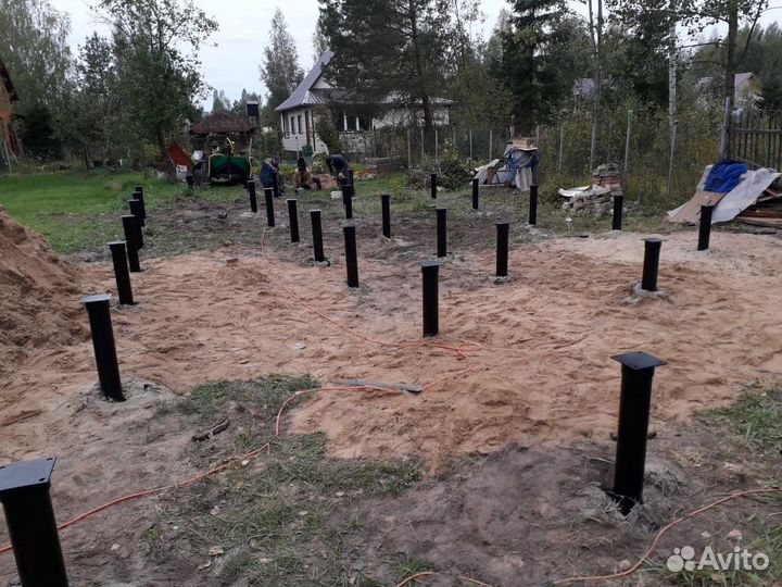 Монтаж свай