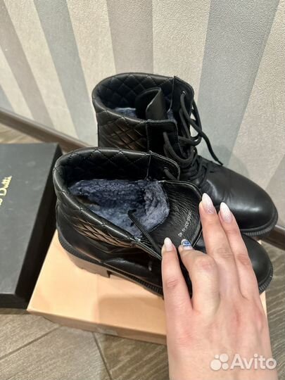 Ботинки tendance 40 кожа мех