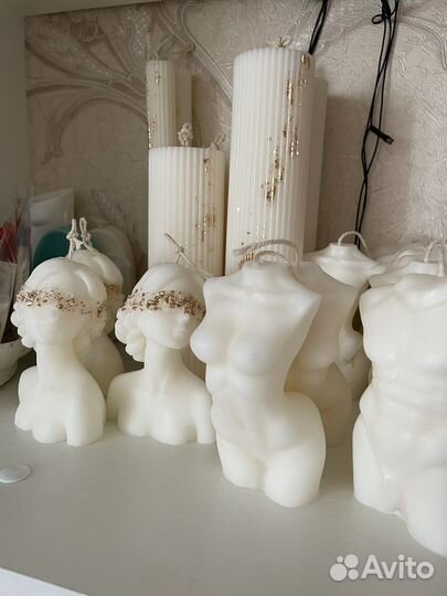 Свечи интерьерные натуральные