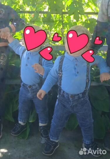 Костюм для двойни мальчиков 12 мес