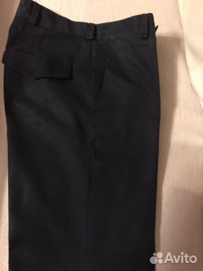 Брюки классические черные, шерсть рост176 см, р46