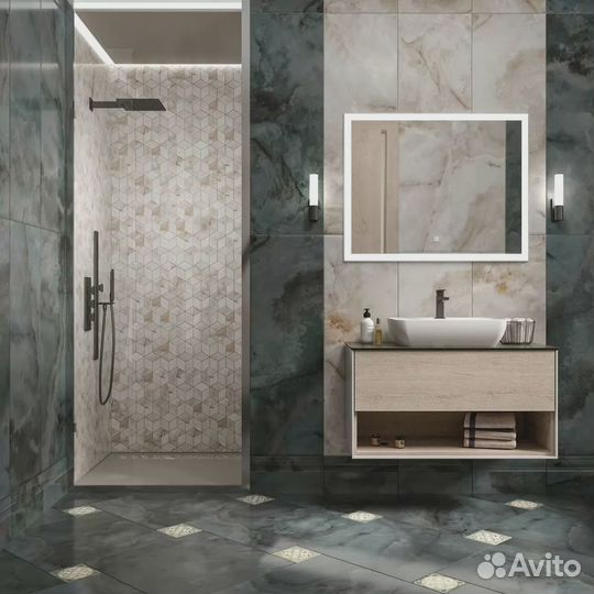 Керамогранит SG642322R Джардини зеленый лаппатированный обрезной 60x60x0,9