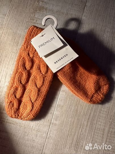 Варежки вязанные зима