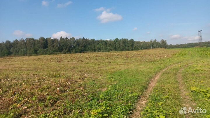 Покос травы трактором