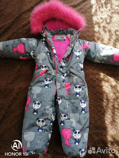 Зимний комбинезон для девочки 98