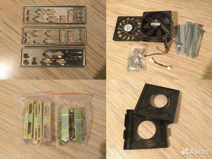 Комплектующие для корпусов - кабели, планки, перех