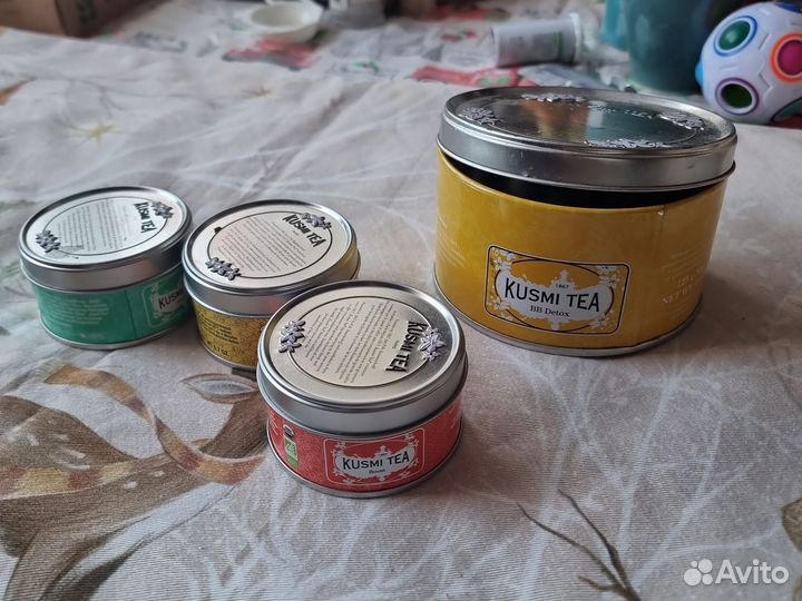 Железные банки из-под чая Kusmi