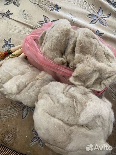 Шерсть ангорка. Веретено