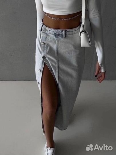 Джинсовая юбка женская