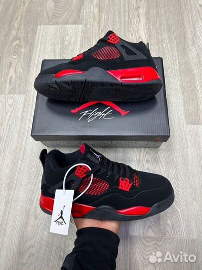 Кроссовки Air Jordan 4 Red Thunder (36-45)