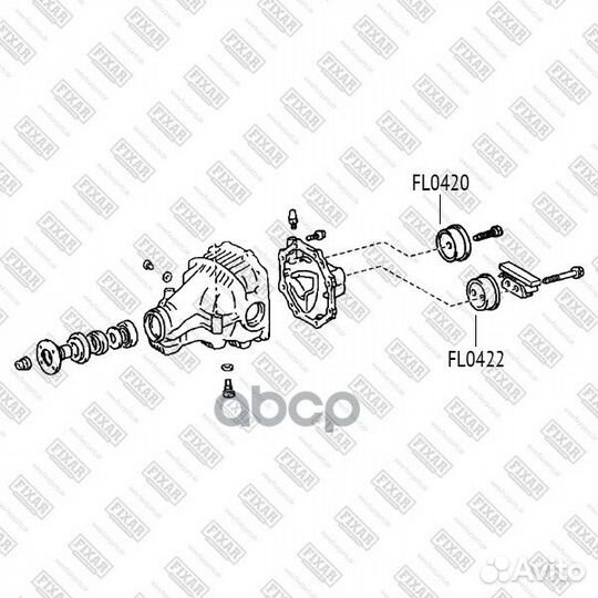 Опора дифференциала задняя левая fl0422 fixar