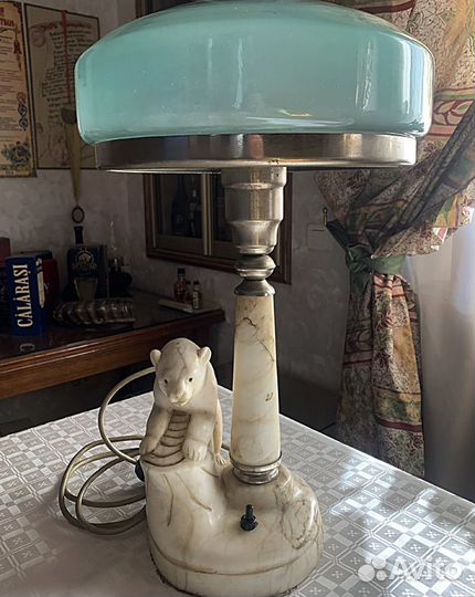 Настольная лампа Медведь, советский ампир СССР
