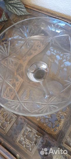 Ваза для фруктов на высокой ножке СССР