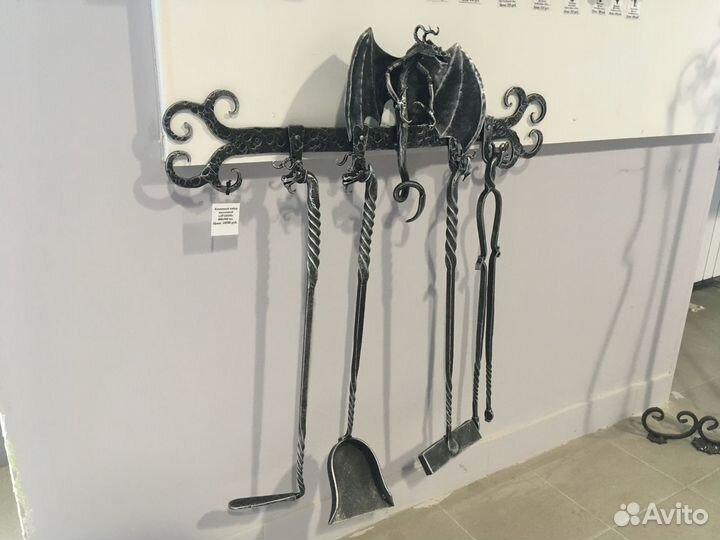Кованый каминный набор
