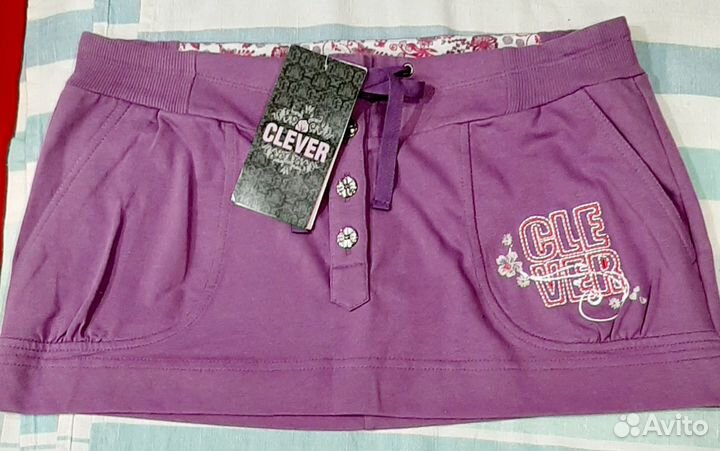 Юбки короткие клевер новые