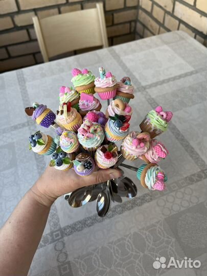 Ложка с декором из полимерной глины / набор