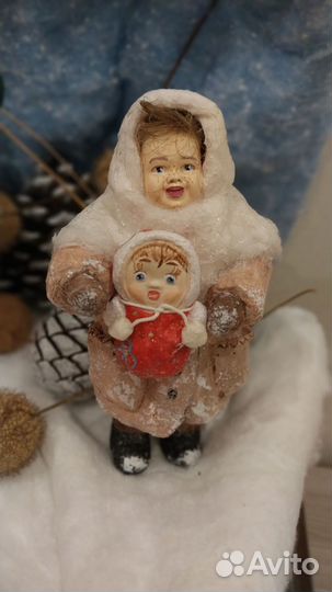 Елочная игрушка из ваты