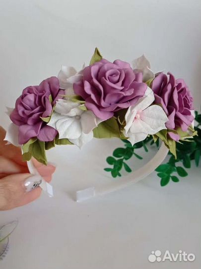 Ободок для волос ручной работы