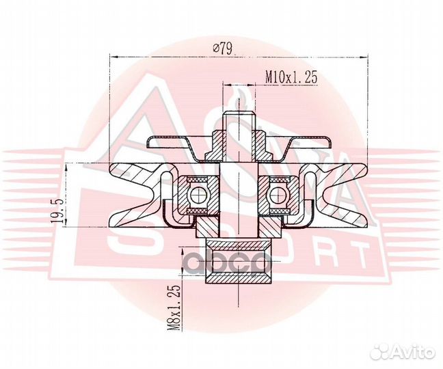 Ролик натяжной nsbp-027 asva