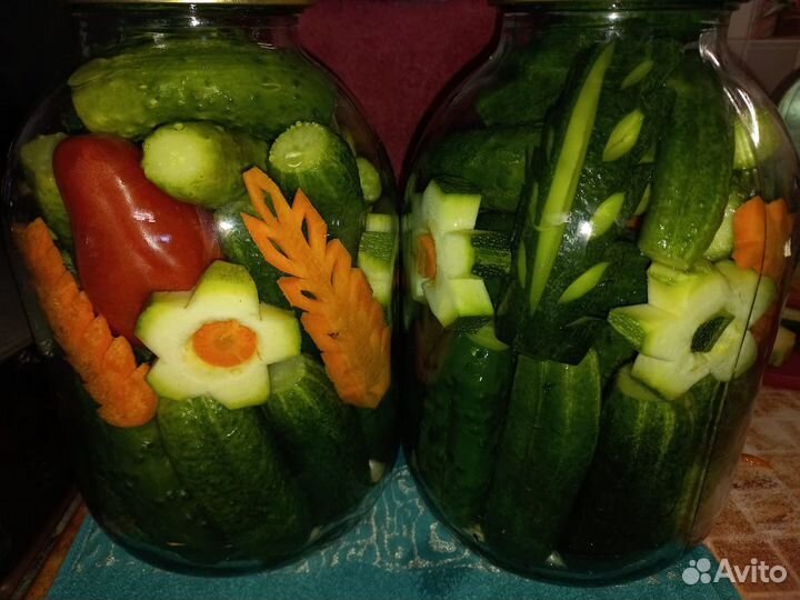 Огурцы, грибы