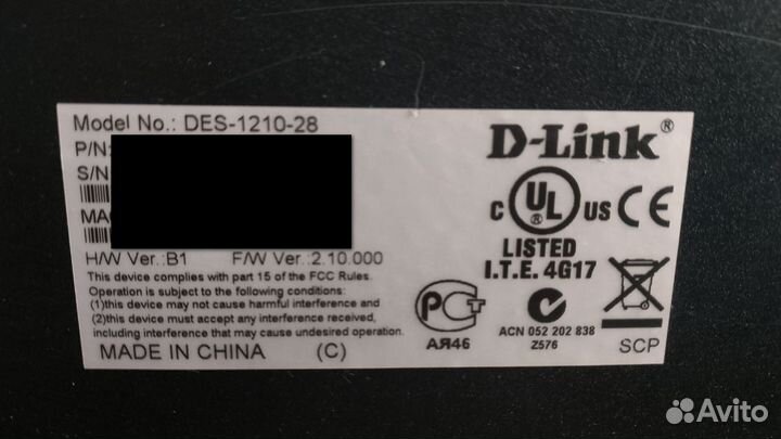 Гигабитный Коммутатор D-Link DES-1210-28