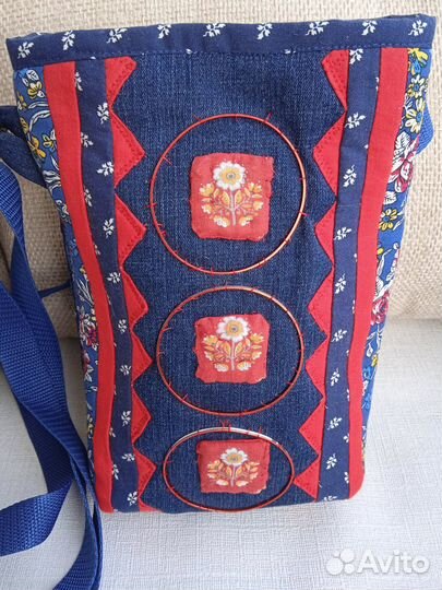 Сумочка джинсовая лоскутная