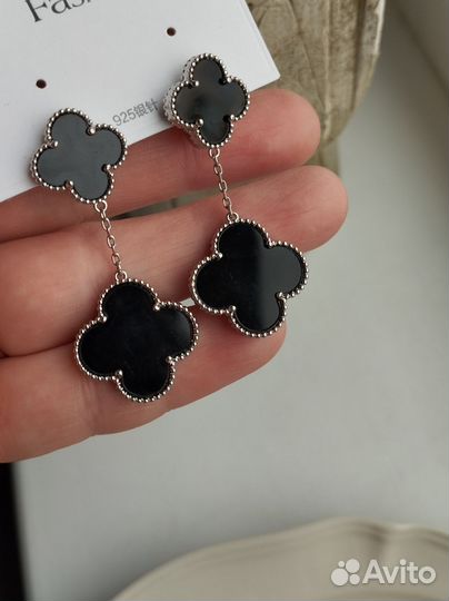 Серьги подвески в стиле Van Cleef