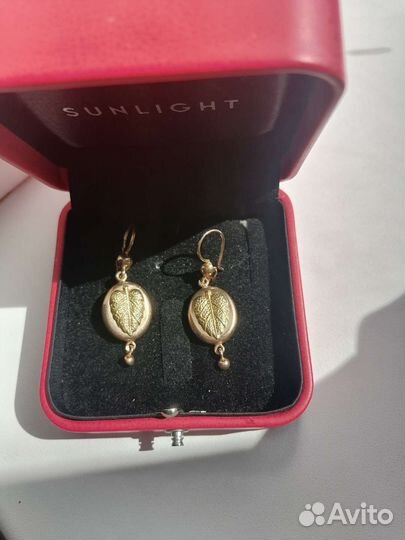 Серьги с листиками СССР