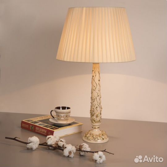Настольный светильник Лето Шебби Айвори