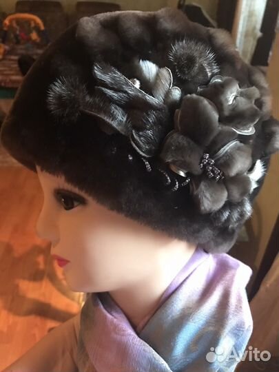 Шапка из мутона новая