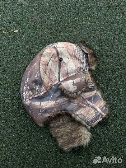 Шапка ушанка с мехом y2k