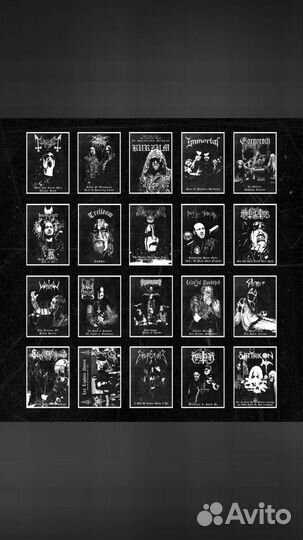 Дизайнерские открытки. Black metal
