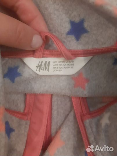 Толстовка на флисе h&m 134/140