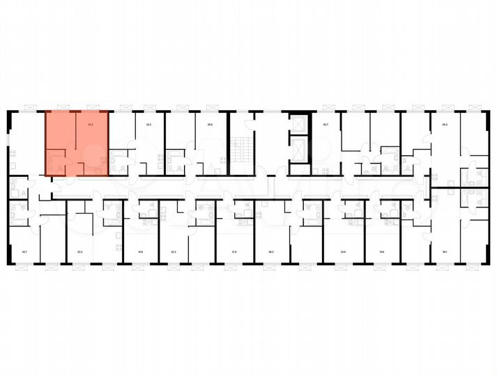 1-к. квартира, 35,8 м², 6/16 эт.