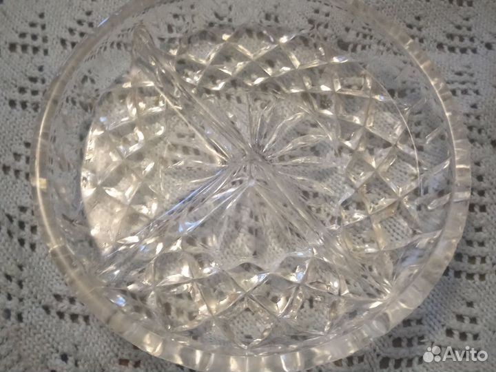 Две менажницы хрусталь СССР ретро винтаж