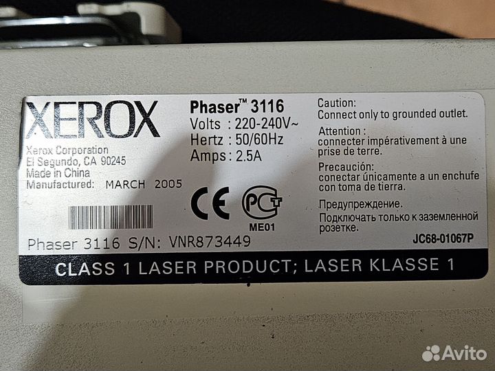 Принтер лазерный Xerox phaser 3116