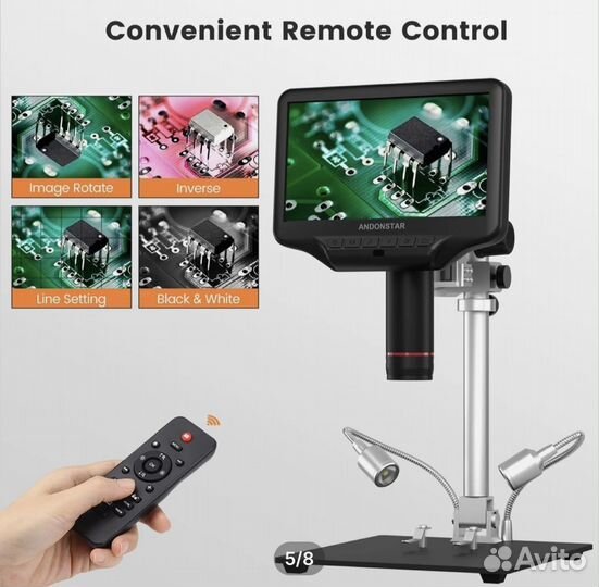Andonstar AD407 Pro 270X hdmi Digital микроскоп