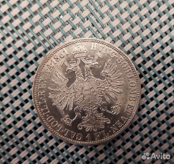Монета 1 флорин 1861 Австро-Венгрия