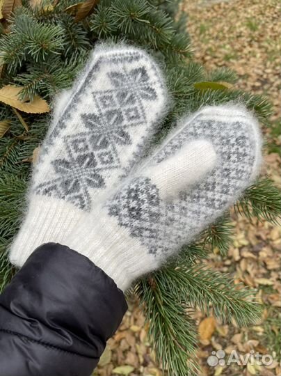 Варежки пуховые женские Козий пух