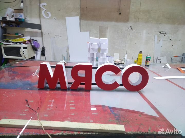 Вывеска мясо