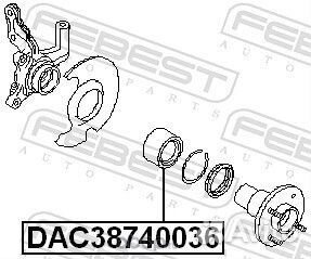 Подшипник ступицы колеса перед правлев