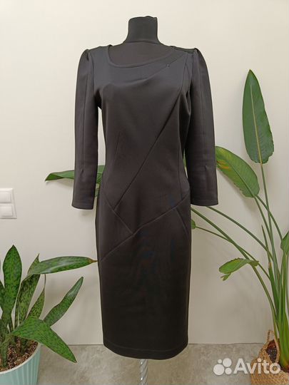 Черное платье футляр High Tech 46