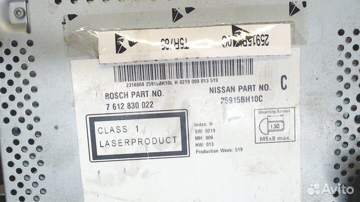 Магнитола Nissan Qashqai, 2010