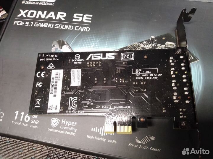 Звуковая карта Asus PCI Xonar SE