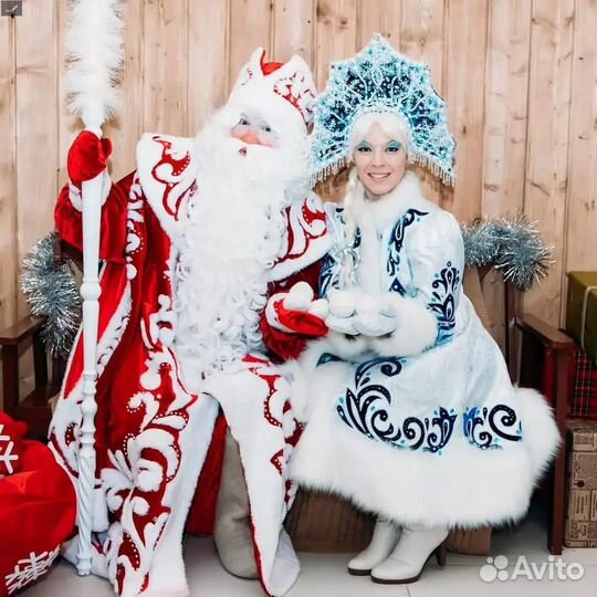 Карнавальный костюм деда мороза и снегурочки