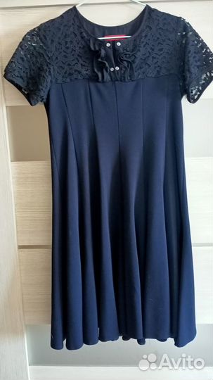 Школьное платье синее 152