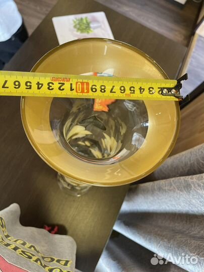 Высокая ваза чешское стекло