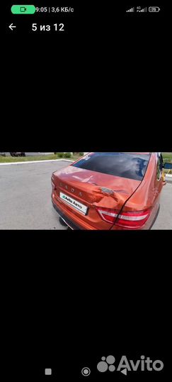 LADA Vesta 1.8 AMT, 2018, битый, 95 000 км